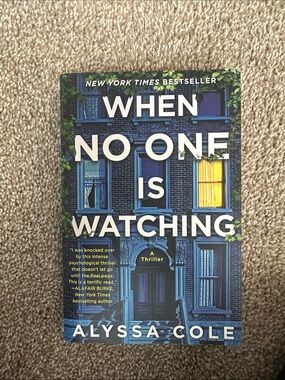 When No One Is Watching by Alyssa Cole - Blue Paperback Thriller